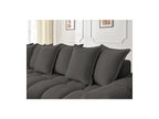 Everest - Canapé D'Angle Fixe - Tissu Texturé - Angle Gauche - 10 Coussins