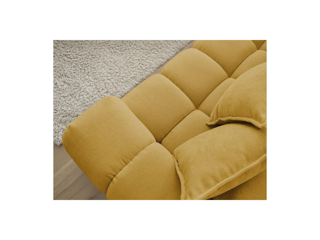 Everest - Canapé D'Angle Fixe - Tissu Texturé - Angle Gauche - 10 Coussins