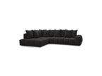 Everest - Canapé D'Angle Fixe - Tissu Texturé - Angle Gauche - 10 Coussins