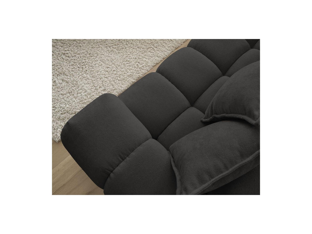 Everest - Canapé D'Angle Fixe - Tissu Texturé - Angle Gauche - 10 Coussins