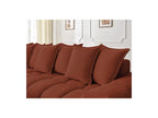 Everest - Canapé D'Angle Fixe - Tissu Texturé - Angle Gauche - 10 Coussins