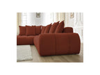 Everest - Canapé D'Angle Fixe - Tissu Texturé - Angle Gauche - 10 Coussins