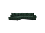 Everest - Canapé D'Angle Fixe - Tissu Texturé - Angle Gauche - 10 Coussins