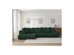 Everest - Canapé D'Angle Fixe - Tissu Texturé - Angle Gauche - 10 Coussins