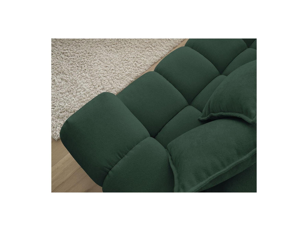 Everest - Canapé D'Angle Fixe - Tissu Texturé - Angle Gauche - 10 Coussins