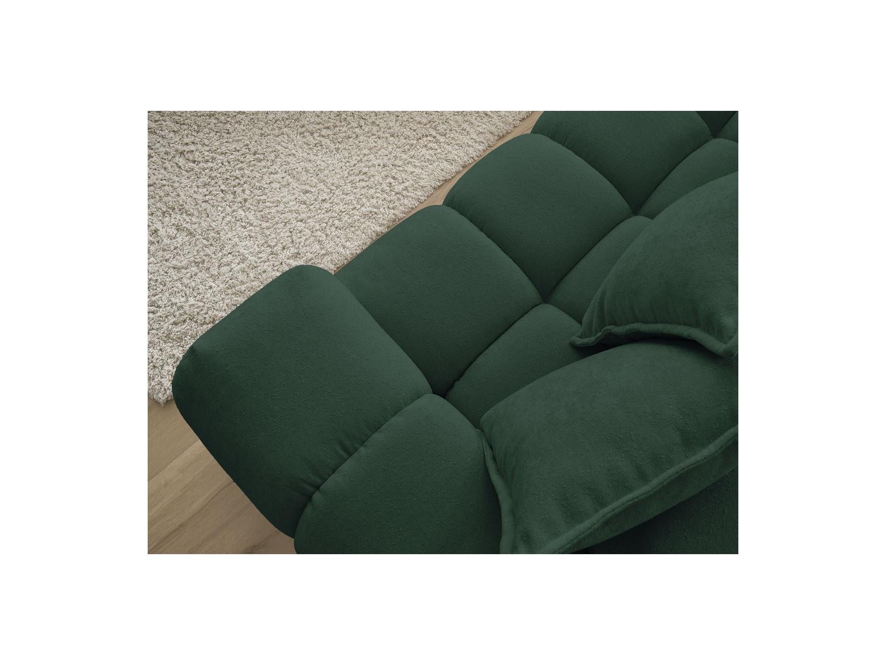 Everest - Canapé D'Angle Fixe - Tissu Texturé - Angle Gauche - 10 Coussins