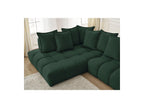 Everest - Canapé D'Angle Fixe - Tissu Texturé - Angle Gauche - 10 Coussins