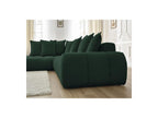 Everest - Canapé D'Angle Fixe - Tissu Texturé - Angle Gauche - 10 Coussins
