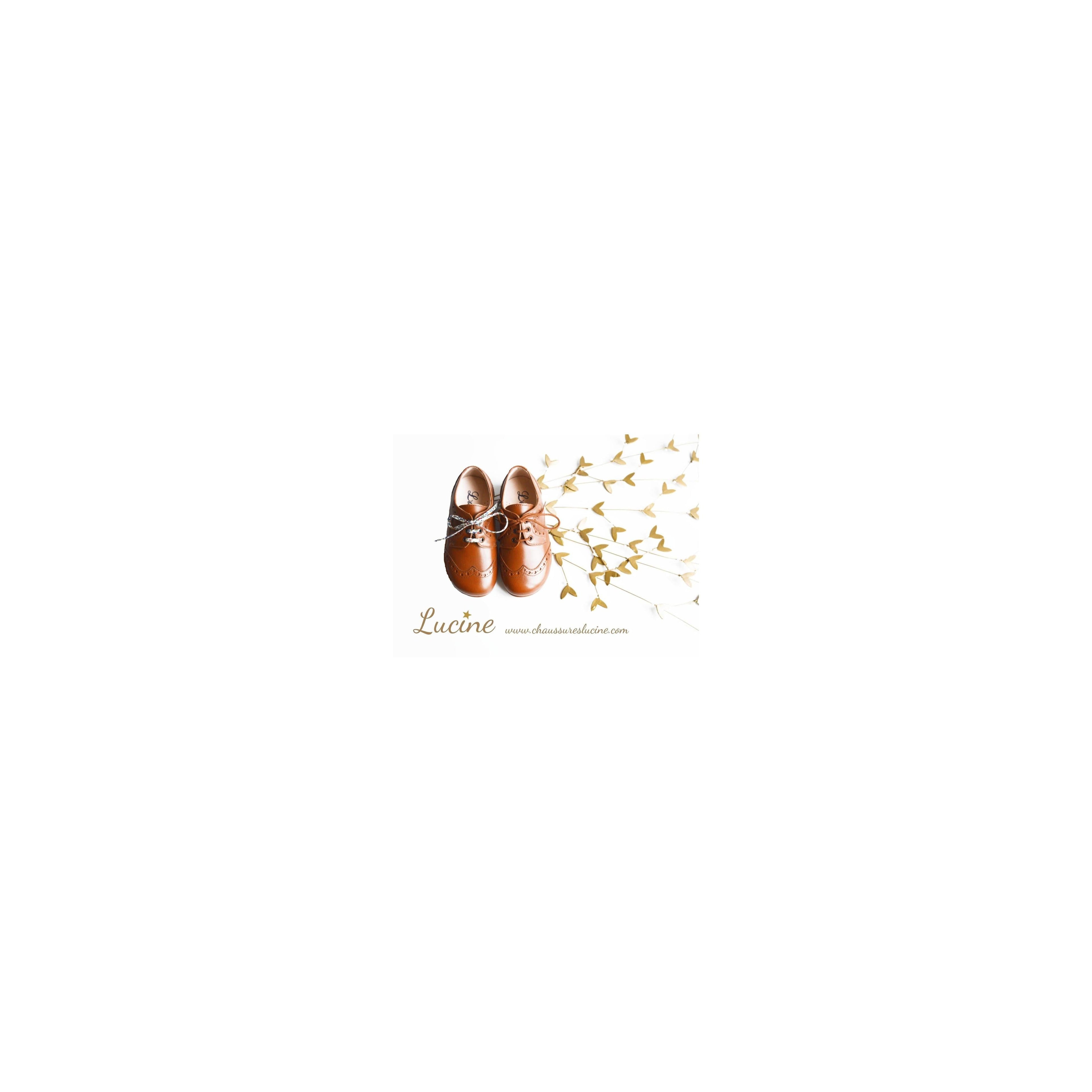 Chaussures Derbies Enfant À Lacets Gabriel Bout Golf - Cuir Camel - Mixte