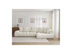 Everest - Canapé D'Angle Fixe - Tissu Chiné - Angle Droit - 10 Coussins