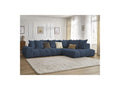 Everest - Canapé D'Angle Fixe - Tissu Chiné - Angle Droit - 10 Coussins