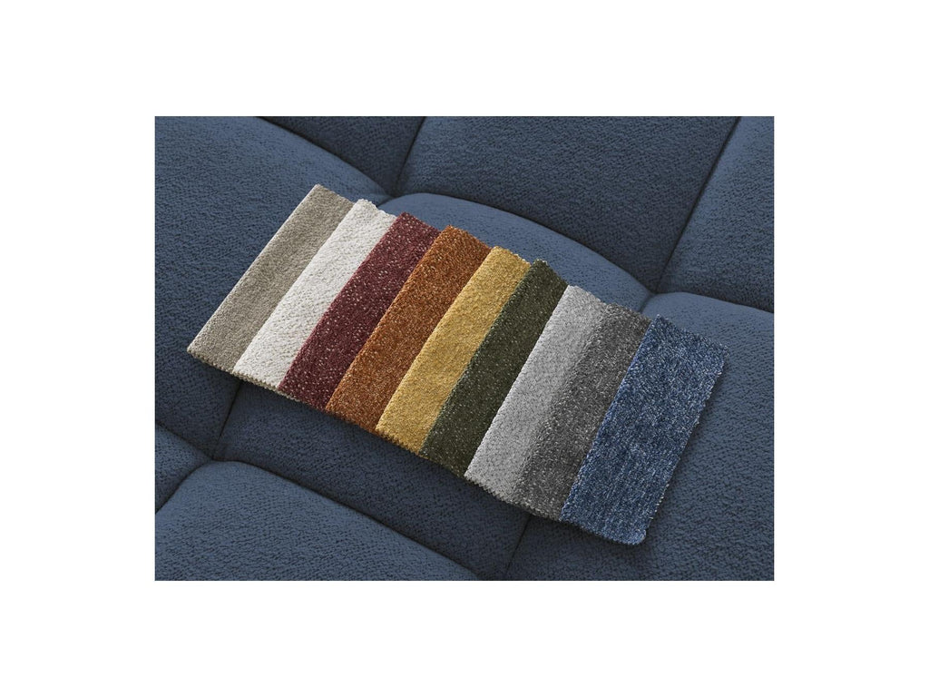 Everest - Canapé D'Angle Fixe - Tissu Chiné - Angle Droit - 10 Coussins