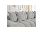 Everest - Canapé D'Angle Fixe - Tissu Chiné - Angle Droit - 10 Coussins
