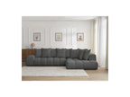 Everest - Canapé D'Angle Fixe - Tissu Chiné - Angle Droit - 10 Coussins