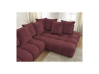 Everest - Canapé D'Angle Fixe - Tissu Chiné - Angle Droit - 10 Coussins