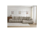 Everest - Canapé D'Angle Fixe - Tissu Chiné - Angle Droit - 10 Coussins