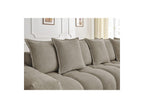 Everest - Canapé D'Angle Fixe - Tissu Chiné - Angle Droit - 10 Coussins