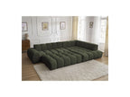 Everest - Canapé D'Angle Fixe - Tissu Chiné - Angle Droit - 10 Coussins