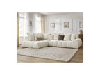 Everest - Canapé D'Angle Fixe - Tissu Chiné - Angle Gauche - 10 Coussins