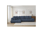 Everest - Canapé D'Angle Fixe - Tissu Chiné - Angle Gauche - 10 Coussins