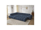 Everest - Canapé D'Angle Fixe - Tissu Chiné - Angle Gauche - 10 Coussins