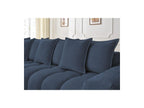 Everest - Canapé D'Angle Fixe - Tissu Chiné - Angle Gauche - 10 Coussins