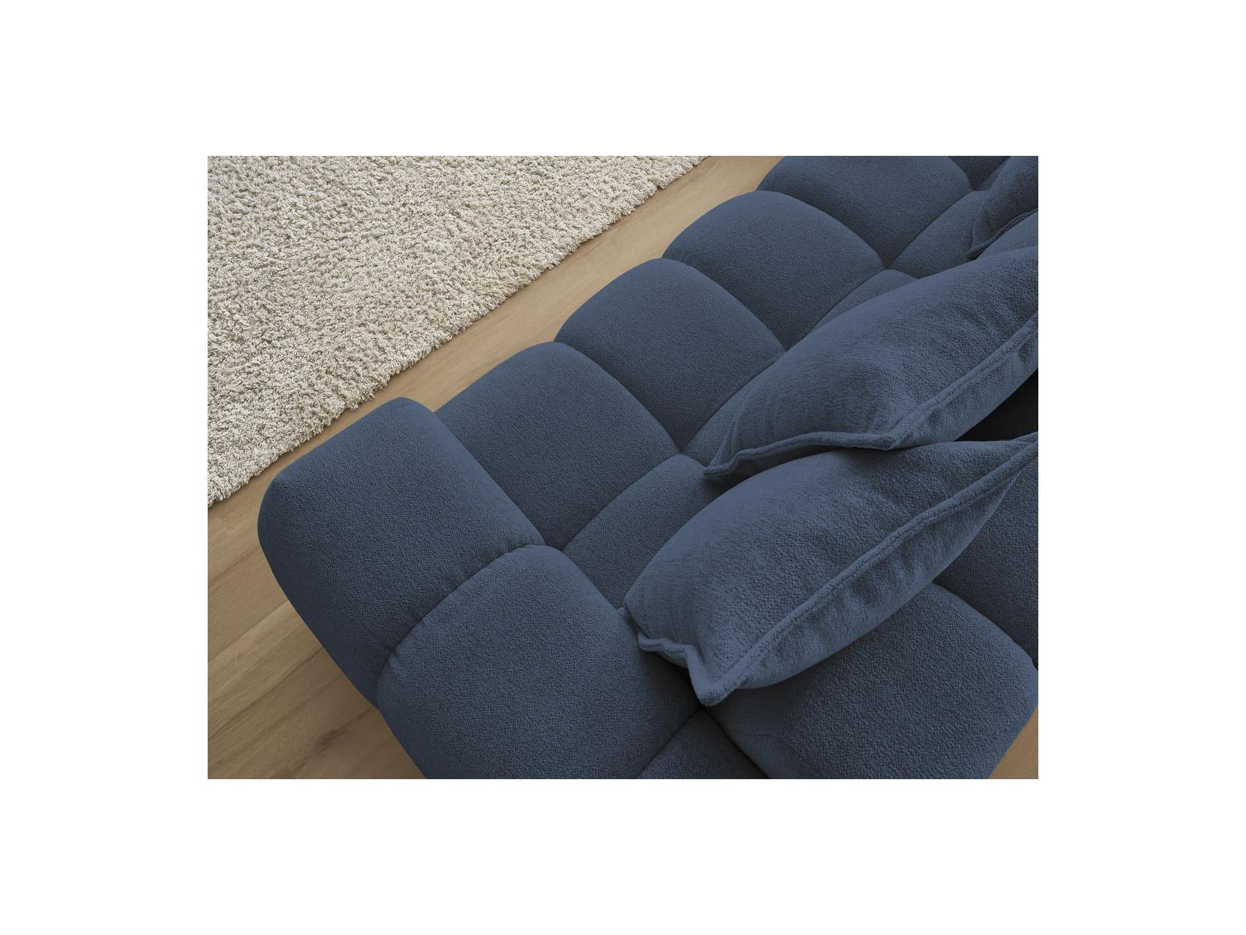 Everest - Canapé D'Angle Fixe - Tissu Chiné - Angle Gauche - 10 Coussins