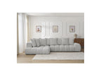 Everest - Canapé D'Angle Fixe - Tissu Chiné - Angle Gauche - 10 Coussins
