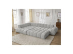 Everest - Canapé D'Angle Fixe - Tissu Chiné - Angle Gauche - 10 Coussins