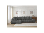 Everest - Canapé D'Angle Fixe - Tissu Chiné - Angle Gauche - 10 Coussins
