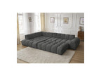 Everest - Canapé D'Angle Fixe - Tissu Chiné - Angle Gauche - 10 Coussins