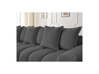 Everest - Canapé D'Angle Fixe - Tissu Chiné - Angle Gauche - 10 Coussins