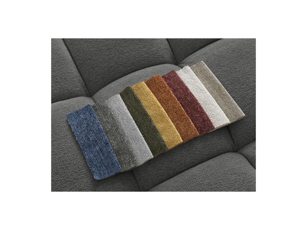 Everest - Canapé D'Angle Fixe - Tissu Chiné - Angle Gauche - 10 Coussins