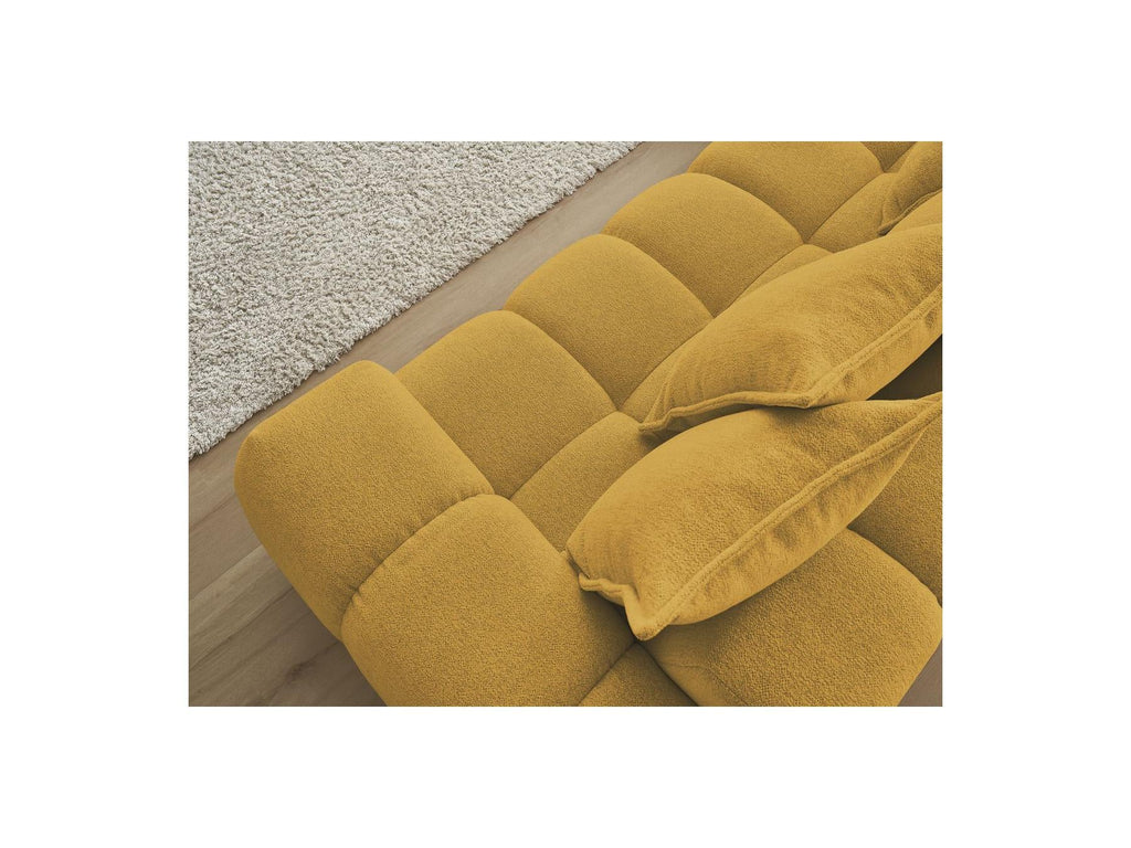 Everest - Canapé D'Angle Fixe - Tissu Chiné - Angle Gauche - 10 Coussins