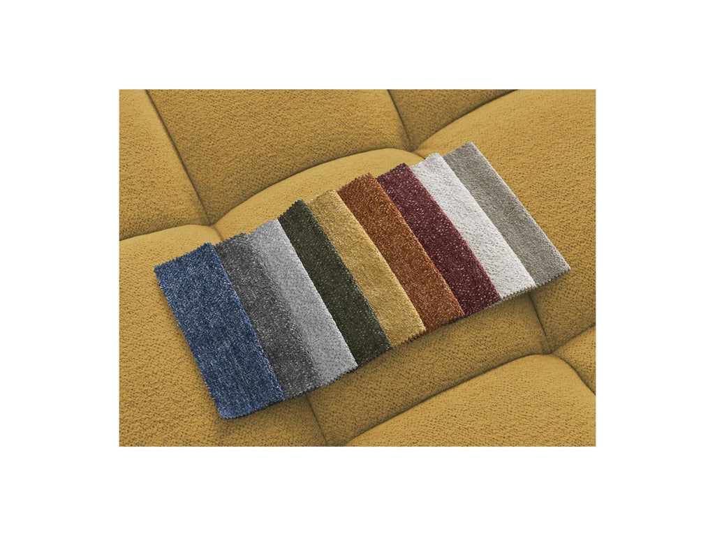 Everest - Canapé D'Angle Fixe - Tissu Chiné - Angle Gauche - 10 Coussins