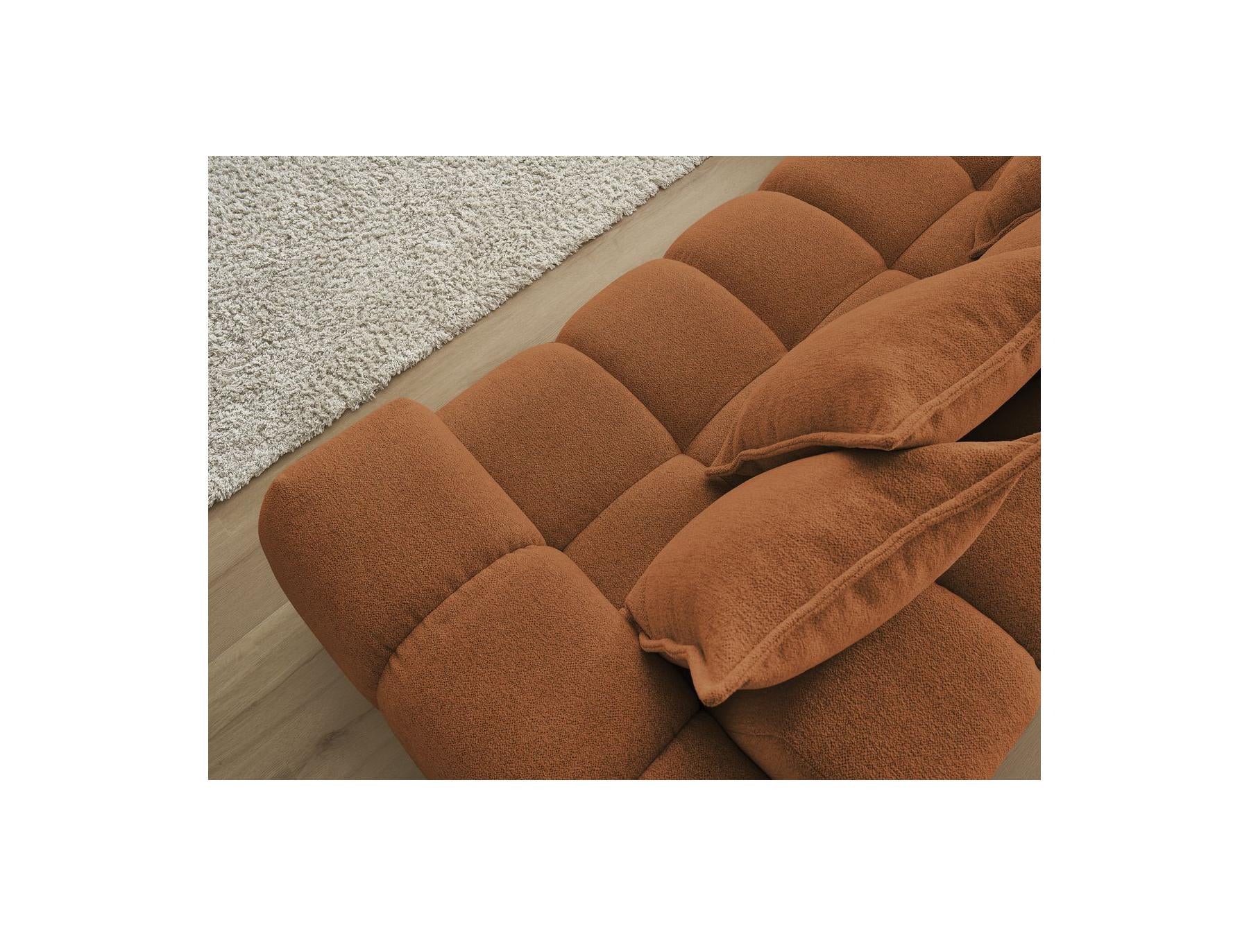 Everest - Canapé D'Angle Fixe - Tissu Chiné - Angle Gauche - 10 Coussins