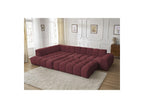 Everest - Canapé D'Angle Fixe - Tissu Chiné - Angle Gauche - 10 Coussins