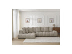 Everest - Canapé D'Angle Fixe - Tissu Chiné - Angle Gauche - 10 Coussins