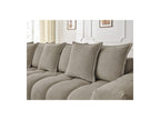 Everest - Canapé D'Angle Fixe - Tissu Chiné - Angle Gauche - 10 Coussins
