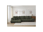 Everest - Canapé D'Angle Fixe - Tissu Chiné - Angle Gauche - 10 Coussins