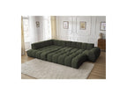 Everest - Canapé D'Angle Fixe - Tissu Chiné - Angle Gauche - 10 Coussins