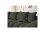 Everest - Canapé D'Angle Fixe - Tissu Chiné - Angle Gauche - 10 Coussins