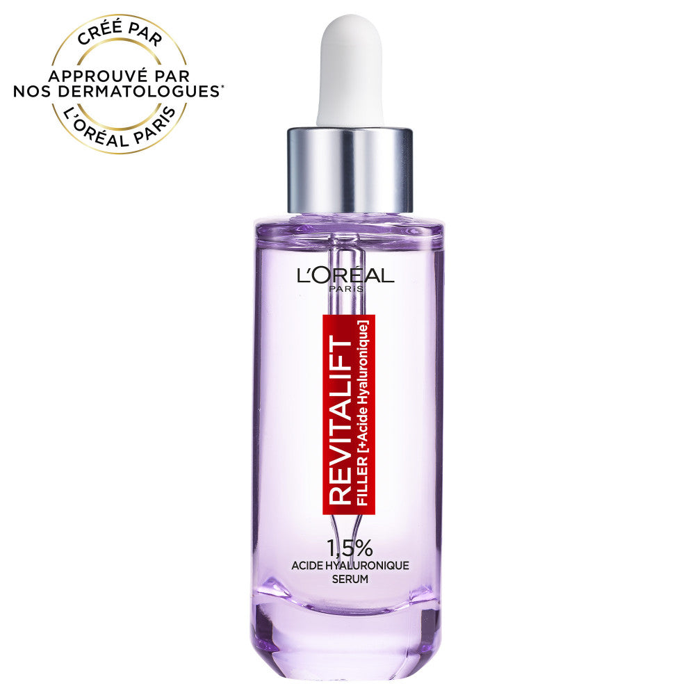 L'Oréal Paris - Coffret Sérums - Routine Repulpante Enrichie À L'Acide Hyaluronique - Accord Parfait Nude 3-4 + Revitalift Fill