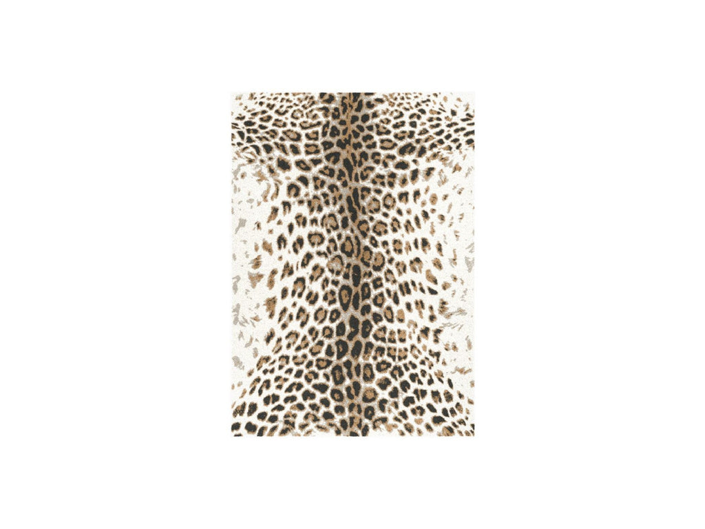 Meryl - Tapis Poils Ras - Motif Léopard - Marron