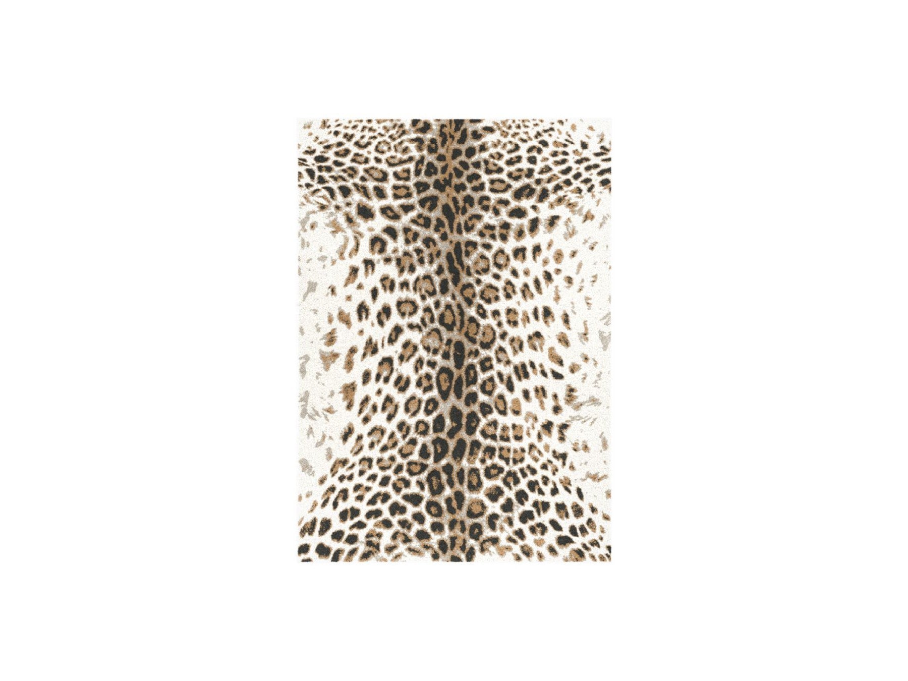 Meryl - Tapis Poils Ras - Motif Léopard - Marron