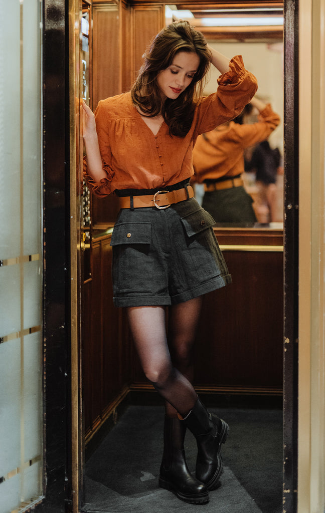 Blouse Alexia Pico Ocre