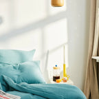 Draps Housse 100% Gaze De Coton - Turquoise