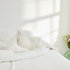 Taies D'Oreiller 100% Double Gaze De Coton - Blanc