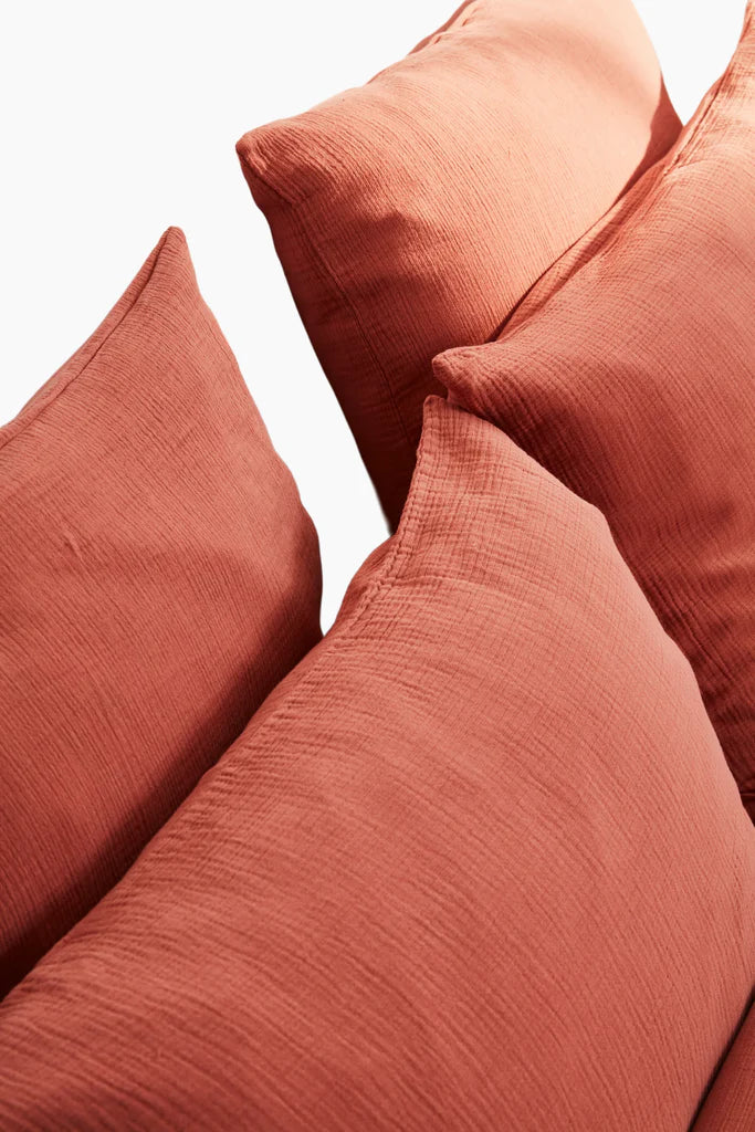 Draps Housse 100% Gaze De Coton - Rose