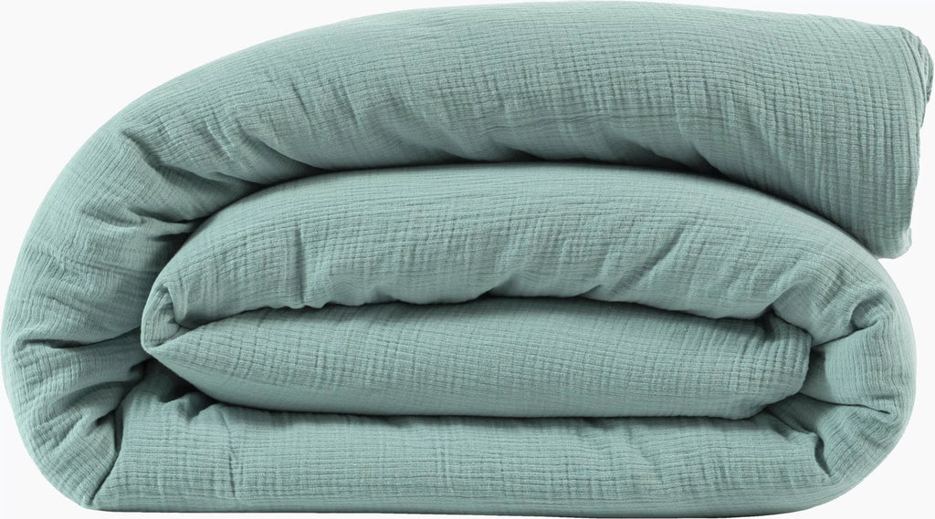 Housses De Couette 100% Gaze De Coton - Turquoise